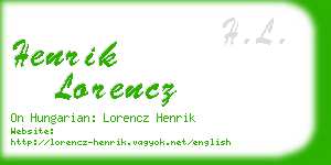 henrik lorencz business card